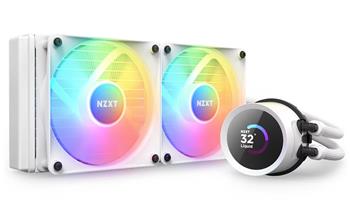 NZXT vodní chladič Kraken 240 RGB / 2x120mm fan / 4-pin PWM / LCD disp. / 6 let / bílý