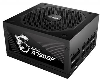 OPRAVENÉ - MSI zdroj MPG A750GF/ 750W/ ATX/ akt. PFC/ 10 let celková záruka/ 140mm ventilátor/ modulární kabeláž/ 80PLU