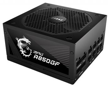 OPRAVENÉ - MSI zdroj MPG A850GF/ 850W/ ATX/ akt. PFC/ 10 let celková záruka/ 140mm ventilátor/ modulární kabeláž/ 80PLU