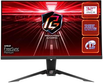 Phantom Gaming by Asrock monitor PG32QF2B 31,5"/VA/2560x1440/165Hz/ 550cd/m2/1ms/DP/2x HDMI/repro/výšk. nast./Wifi ant