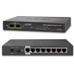 Planet GSD-1002M Switch, 8 x 10/100/1000 + 2 x 100/1000 Combo port, management, PoE-in napájení