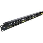 POE panel 12 portů, 1U pro rack 19", černý