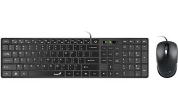 POŠKOZENÝ OBAL - GENIUS Slimstar C126/ Drátový set/ Copilot/ USB/ černá/ CZ+SK layout