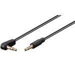 PremiumCord Kabel Jack 3,5 mm - 3,5 mm konektor 90° M/M/ 1m/ černý