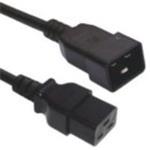 PremiumCord Kabel síťový prodlužovací 230V 16A 1,5m, konektory IEC 320 C19 - IEC 320 C20