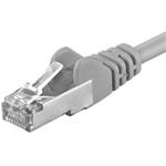 Premiumcord Patch kabel CAT6a S-FTP, RJ45-RJ45, AWG 26/7 0,5m, šedá