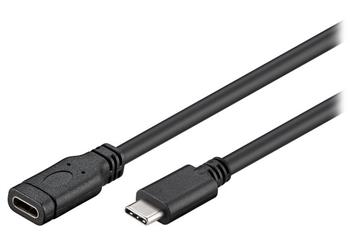 PremiumCord Prodlužovací kabel USB 3.1 konektor C/male - C/female, černý, 2m