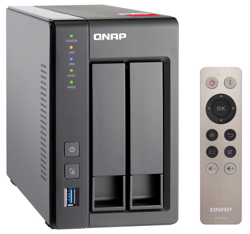 QNAP TS251+2G (2,42GHz / 2GB RAM / 2x SATA / 2x GbE / 1x HDMI / 2x USB 2.0 / 2x USB 3.0) PCV