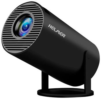 ROZBALENÉ - HELMER chytrý přenosný projektor SP 500 HD mini/ HD (1280 x 720px/ HDMI/ USB/ Bluetooth/ Wi-Fi/ Repro/ Andr