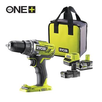 Ryobi, R18DD3-252S, 18V One Plus ™ dvourychlostní vrtací šroubovák