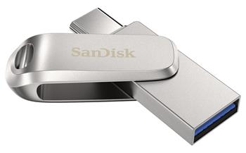 SanDisk Ultra Dual Drive Luxe USB-C 128GB / USB 3.0 Typ-C / USB 3.0 Typ-A / stříbrný