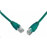Solarix - patch kabel CAT5E SFTP PVC 15m zelený snag-proof