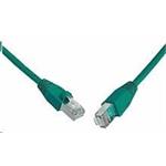 Solarix - patch kabel CAT5E SFTP PVC 1m zelený snag-proof
