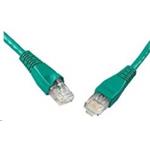 Solarix - patch kabel CAT5E UTP PVC 1m zelený snag-proof