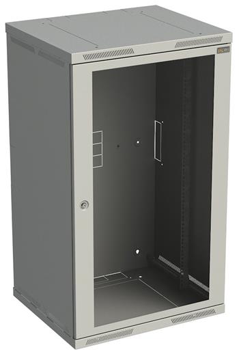 Solarix Rozvaděč nástěnný SENSA 21U 600mm, dveře sklo, RAL 7035, SENSA-21U-66-11-G