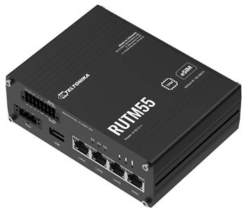 Teltonika RUTM55 průmyslový router, dual SIM + eSIM, 5G, 4x LAN, serial RS232/485, WiFi 5