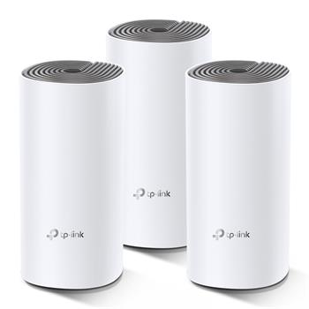 TP-Link Deco E4(3-PACK), AC1200 Whole-Home Mesh Wi-Fi System, Qualcomm CPU, 867Mbps at 5GHz+300Mbps at 2.4GHz, 2 10/100Mbps Port