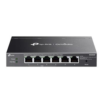 TP-Link ES206GP, Omada 6portový gigabitový Easy Managed switch se 4 porty PoE+