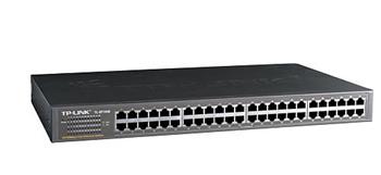 TP-Link TL-SF1048, 48 port Rack/Desktop Switch, 48x 10/100M RJ45 ports, 1U, 19" rack-mountable, steel case