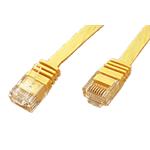 UTP patchkabel kat. 6, plochý, žlutý, 1,5m