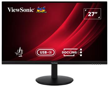 ViewSonic VG2709U-2K / 27" QHD Frameless IPS Monitor with HDMI, DP in, DP out, USB type C, RJ45 , USB, Daisy Chain