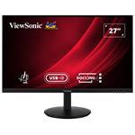 ViewSonic VG2709U-2K / 27" QHD Frameless IPS Monitor with HDMI, DP in, DP out, USB type C, RJ45 , USB, Daisy Chain