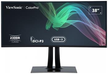 ViewSonic VP3881A / 38" prohnutý/ IPS/ 21:9/ 3840x1600/ 5ms/ 300cd/m2/ DP/ 2xHDMI/ 2xUSB-A/ USB-B / USB-C/ RJ45/ Repro