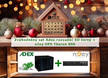 ADEX rozvaděč 6U 450mm černý + nJoy Theron 800 - cenově zvýhodněný set
