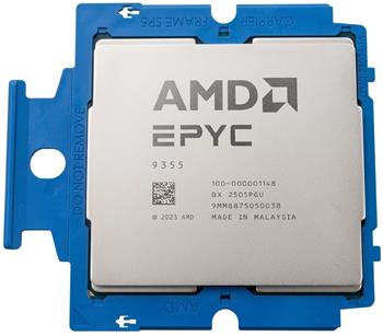 AMD EPYC 9355 / 3.55 GHz base / 32C / 64T / 256 MB / Socket SP5 / TRAY / 12m záruka