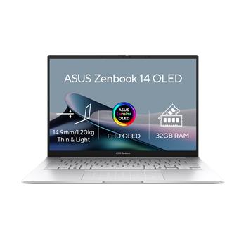 ASUS Zenbook 14 - Ultra 7 Processor 255H/32GB/1TB SSD/14"/WUXGA/OLED/Touch/2y PUR/Win 11 Home/stříbrná