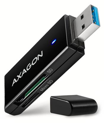 AXAGON CRE-S2N, USB-A 3.2 Gen 1 - SUPERSPEED čtečka karet, 2-slot & lun SD/microSD, podpora UHS-I