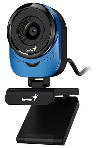 GENIUS FaceCam 1000X Q Blue/ 720p HD/ 360° rotace/ 90° náklon/ USB 2.0/ UVC/ mikrofon/ modrá