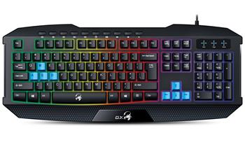 GENIUS GX GAMING Scorpion K215/ Herní drátová klávesnice/ podsvícená/ USB/ Copilot/ černá/ CZ+SK layout