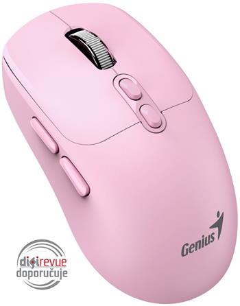 GENIUS NX-8080S BT Young Pink/ duální Bluetooth + 2,4GHz/ 1600 dpi/ bezdrátová/ Copilot/ tichá/ 7tlačítková/ růžová