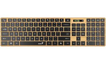GENIUS Slimstar 7250BT/ bezdrátová 2,4GHz + BT5.0/ Copilot/ USB/ barva borovice + černá/ CZ+SK layout