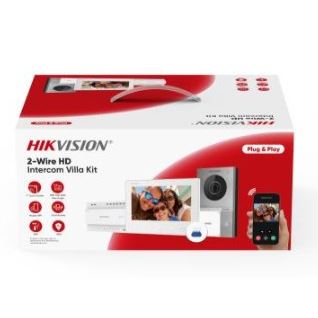 Hikvision Přednastavený kit videotelefonu, 2-drát HD, bytový monitor+dveřní stanice+zdroj