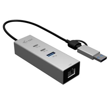 i-tec USB-C/USB-A Metal HUB 3 (2x USB-C, 1x USB-A) Port + 2.5GLAN