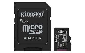 Kingston Canvas Select Plus/Micro SDXC/64GB/UHS-I U1 / Class 10/+ Adaptér