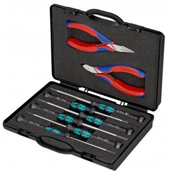 Knipex, Pouzdro s kleštěmi pro elektroniku S nástroji pro práce na elektronických součástkách