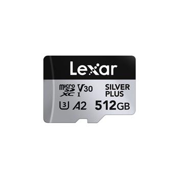 Lexar 512GB H-P Silver Plus microSDXC s adp C10 A2