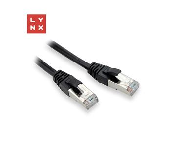 LYNX FTP patch kabel Cat5e PVC, CCA, 0,5m, černý (balení obsahuje 10ks)