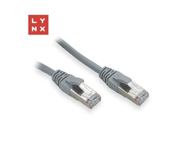 LYNX FTP patch kabel Cat5e PVC, CCA, 1m, šedý (balení obsahuje 10ks)