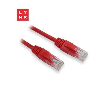LYNX UTP patch kabel Cat5e, PVC, CCA, 3m, červený