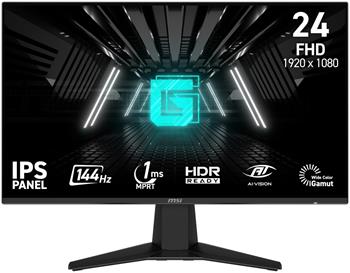 MSI Gaming G242L E14/ 24"/ 1920x1080/ IPS/ 1ms/ 144Hz/ 300cd/m2/ 1500:1/ HDMI/ DP/ VESA/ černý