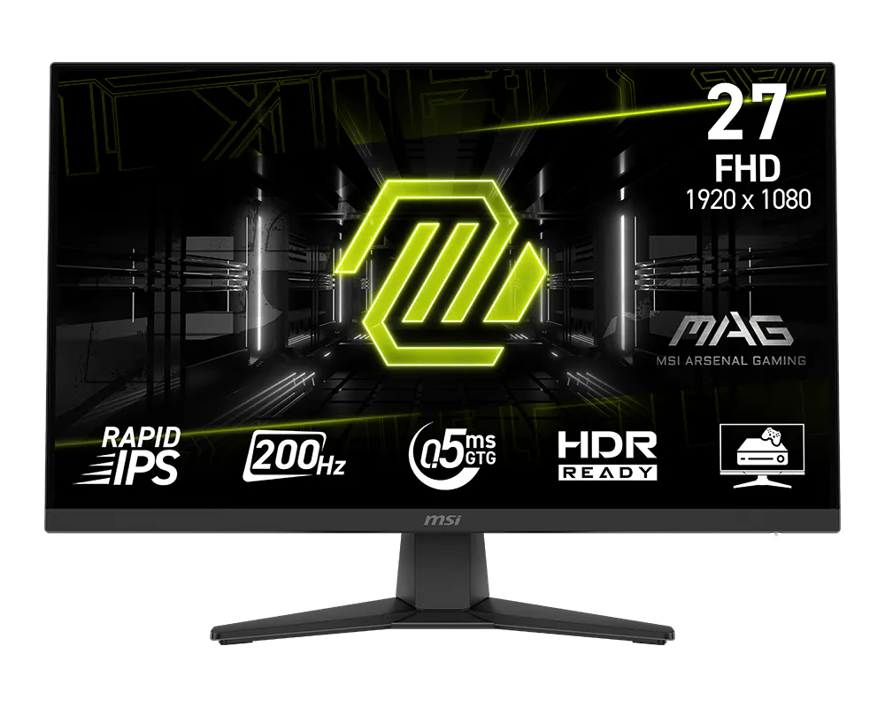 MSI Gaming monitor MAG 272F 27" Rapid IPS/FHD/200Hz/0,5ms/HDMI/DP/černá