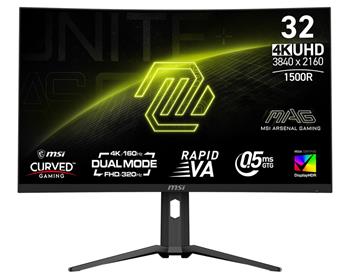 MSI MAG/321CUPDF/31,5"/VA/4K UHD/160Hz/0,5ms/Černá/3R