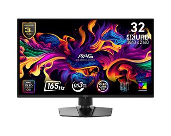 MSI MAG/322UP E16/31,5"/QD-OLED/4K UHD/165Hz/0,03ms/Černá/3R