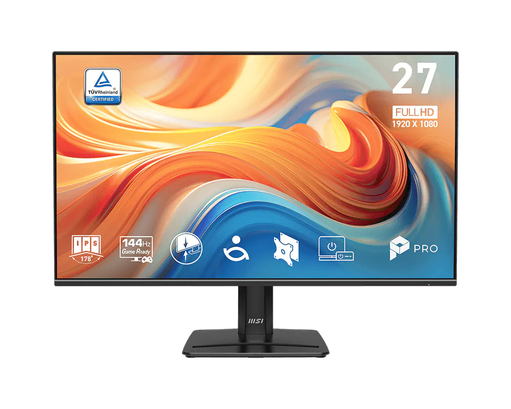 MSI monitor PRO MP271 E14A, 27" IPS/1920 x 1080 (FHD)/144Hz/1ms/DP/HDMI/D-Sub/černá