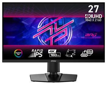MSI MPG 274URF QD/ 27"/ 3840x2160 / IPS/ 0,5ms/ 160Hz/ 400cd/m2/ 1000:1/ HDMI/ DP/ VESA/ PIVOT/ černý