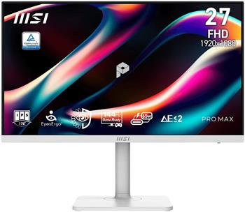 MSI PRO MAX 271PHW E14/ 27"/ 1920x1080/ IPS/ 4ms/ 144Hz/ 300cd/m2/ 1500:1/ HDMI/ VESA/ bílý